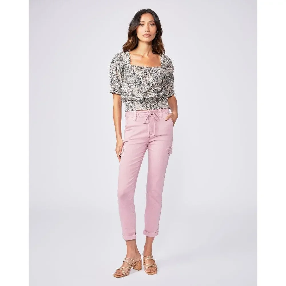 Paige Christy Drawstring Cargo Pant Vintage Garden Rose Size 32 NWT